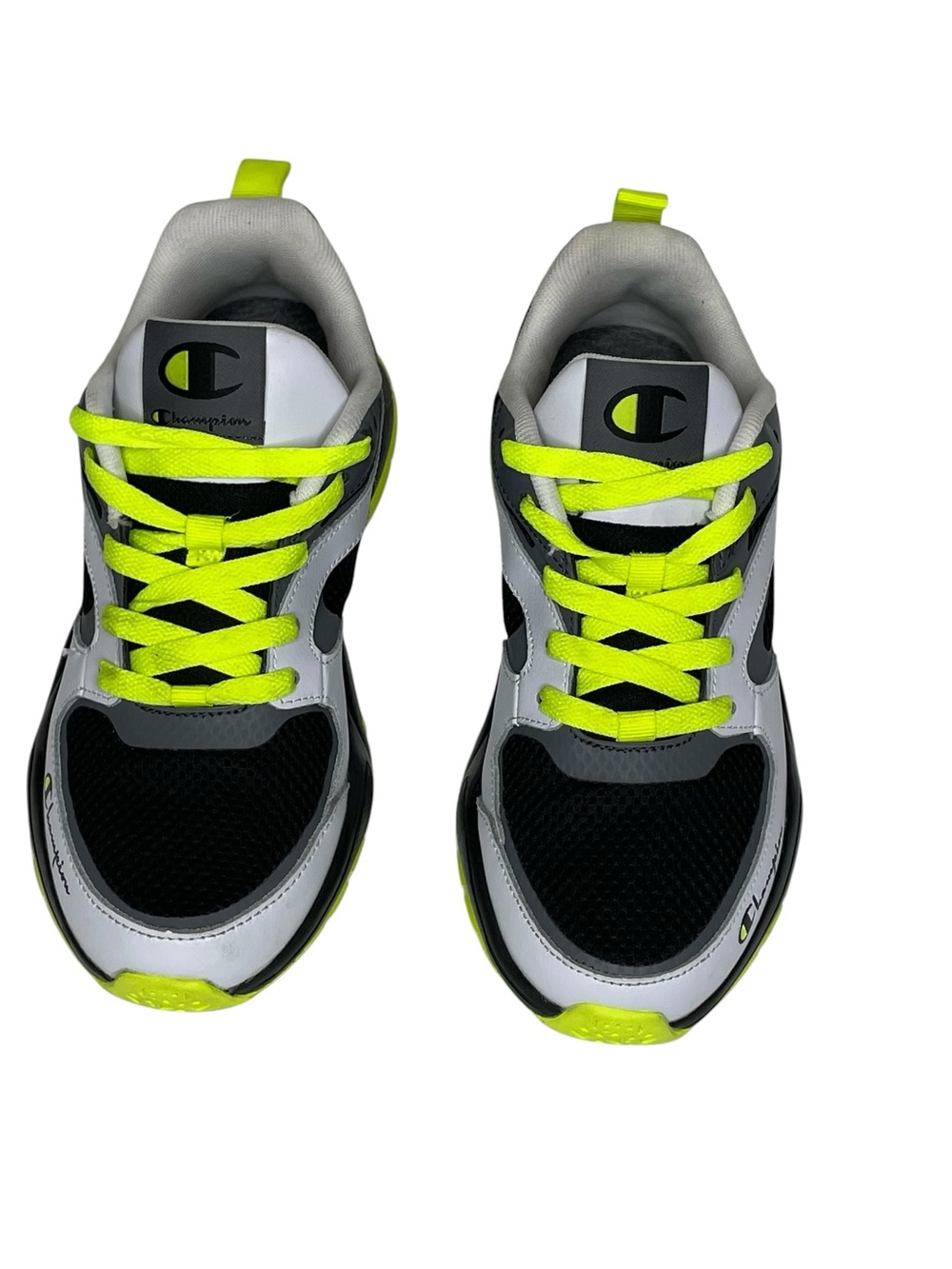 Champion Black, Neon Yellow & Gray Running Sneakers